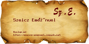 Szeicz Emánuel névjegykártya